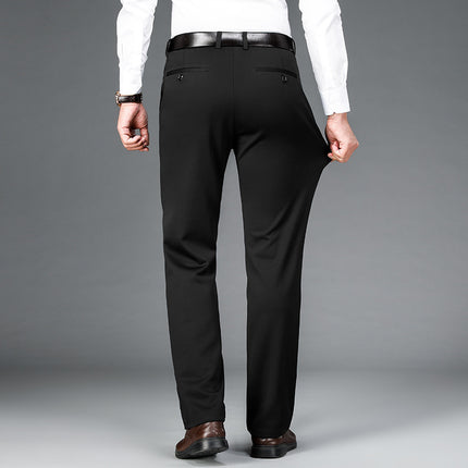 Spring and Summer 2024 New Stretch Men's Casual Pants Middle-aged and Young Men's Four-sided Stretch Men's Pants Thin Men's Straight Long Pants