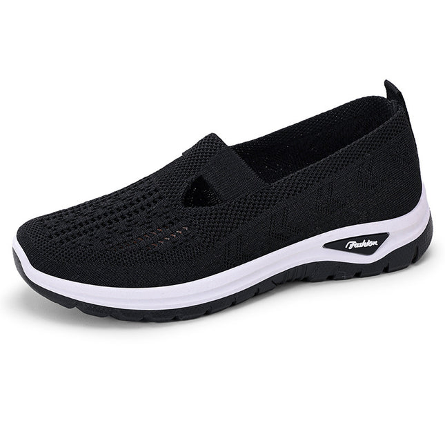 Shoes Women's Casual Shoes Cross-Border Large Size Breathable Mesh Shoes Slip-On Old Beijing Cloth Shoes Versatile Women's Shoes Mom's Shoes