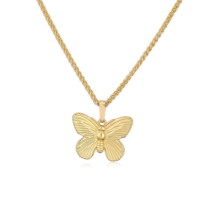 Fashion personality double butterfly earrings necklace bracelet niche high sense butterfly jewelry suit earrings accessories wholesale