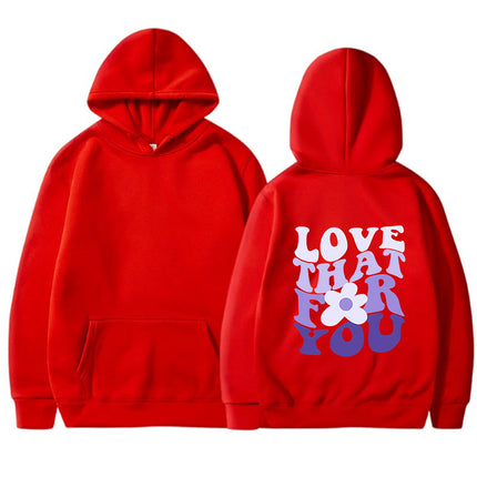 2024 Export Popular Sweatshirt Spring and Autum Men's and Women's Hooded Sweatshirt Flower Print Casual Hoodie Independent Station