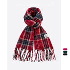 Big label brushed christmas red plaid