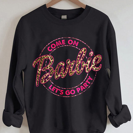 2023 European and American New Product wish Easter Cute Rabbit Couple Print Large Size Loose Casual Round Neck Sweatshirt