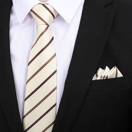 Formal wear wedding tie men's 8CM bridegroom wedding Korean style wine red business tie narrow zipper lazy men and women
