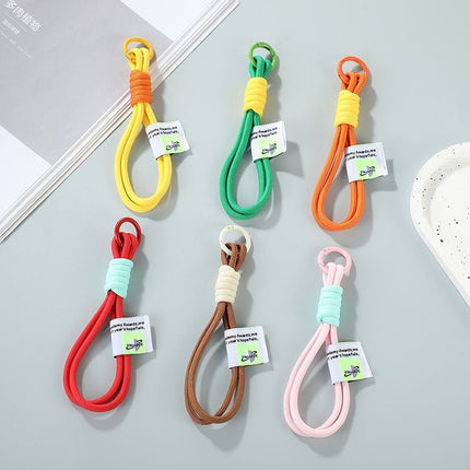 Ins Nylon Braided Rope Keychain Phone Lanyard Pendant DIY Bag Accessory Braided Versatile Portable Accessory