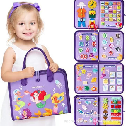 Cross-border Felt Learning Board Busy Board New Hot Selling Children Early Education Intelligence Development Felt Busy Board