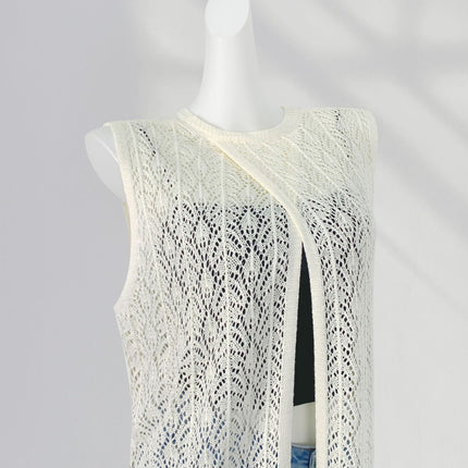 Cool Sense Lazy Style Stacked-up Blouse Knitted Vestigial Skirt Back Split Long Dress Korean Style Outer Skirt