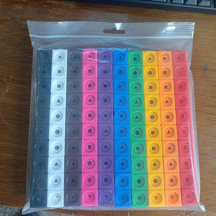 2cm Square Small Plastic Educational Toys Plastic Square Counting Stick Scientific Experiment Toy Math Matching Building Blocks