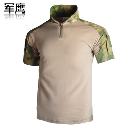 2024 Cross-border Supply G2 Tactical Camouflage Military Fan Frog Clothing Short-sleeved Tactical Cotton Men's Training Wear-resistant Scratch-resistant T-shirt