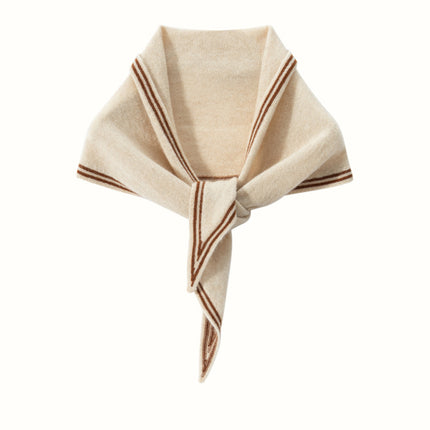 Small Shawl, Cashmere Scarf, Neck Protector, Thick Autumn and Winter New Cashmere Scarf, Cold-Proof and Warm Triangle Scarf