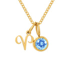 March Light Blue and White Sheep-Gold