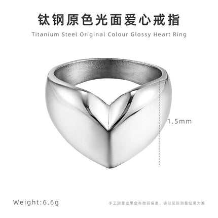 Simple smooth oval ring ins niche titanium steel index finger can't quit colored female ring small wholesale
