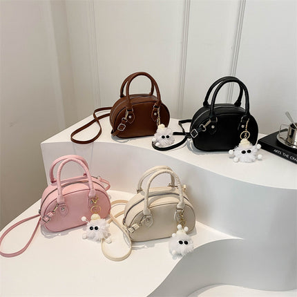 South Korea's 2025 New Niche Satchel Small Square Bag for Women, Exquisite and Versatile Diagonal Bowling Bag Boston Pillow Bag