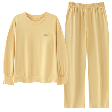 [50-Count Lycra Cotton] Women's Pajamas, Spring and Autumn Style, Pure Cotton Long-Sleeved 2026 New Model, Can Be Worn Outside, Home Wear Set, Winter
