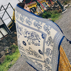 M021-02 blue edge elephant / 180*90cm