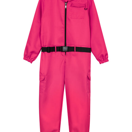 Halloween European and American Red Zipper Jacket Crock Pants suit Casual Jumpsuit Solid Color Work Uniform Performance Clothes
