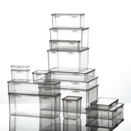 [Special Offer] Transparent Storage Box Flip-Top Organizer Multi-Purpose Square Storage Box Miscellaneous Box 20 Sizes
