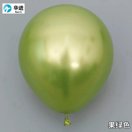 Cross-border wholesale 2.8g 12-inch metal balloon birthday decoration balloon wedding arrangement metal latex balloon