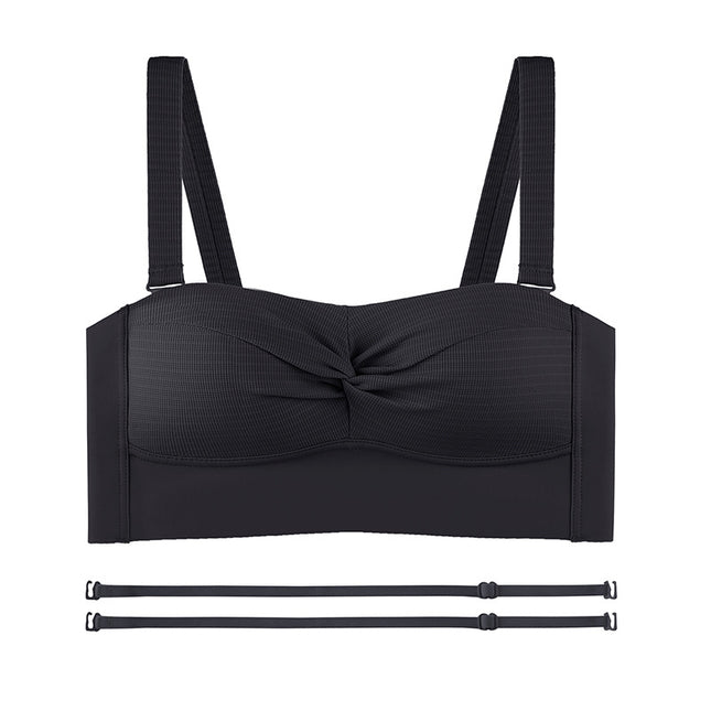 New Traceless Thin Strapless Bra No Steel Rings Small Chest Push-up Adjustable Underwear Women's Breathable Paramax