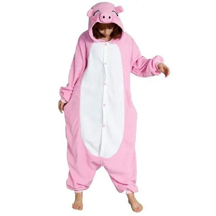 Mixed batch autumn and winter flannel adult cartoon conjoined animal pajamas red dinosaur home clothes toilet thickened wholesale
