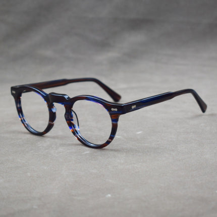 New cross-border plate glasses retro frame round frame cross-border Europe and the United States personality fashion 1128 can be equipped with myopia old