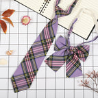 Classic yellow purple check (tie collar)