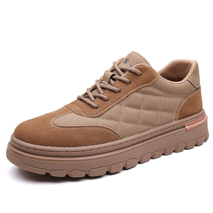 Autumn and Winter New Men's Shoes Vintage Fashion All-match fleece-lined Warm Men's Casual Shoes Outdoor Hiking Non-slip Sneakers