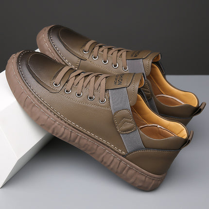 Factory direct 2023 men's casual versatile board shoes British style trend soft bottom soft surface retro fashion shoes men's shoes