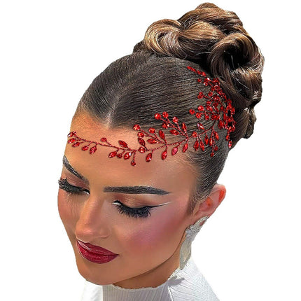 Youlapan Cross-Border Bridal Braided Hairband Super Shiny Rhinestone Crystal Headpiece for Photo Shoots and Studio Accessories Hp21