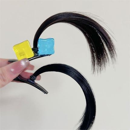 Cute Dick Hair Clip Wig Small Braid Headdress Hair Clip Female Anime Suwon Qianhe Same Style Duckbill Bangs
