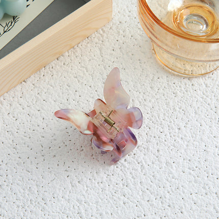 Super Fairy Romantic Butterfly Grab Clip French Temperament Acetic Acid Hair Grab Back of Head Clip Hairpin Hair Accessories Headwear Women's Spring and Summer