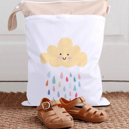 Ins Nordic Series Children's Room Kindergarten Diaper Storage Bag Dry and Wet Separation Waterproof Bag Wetbag