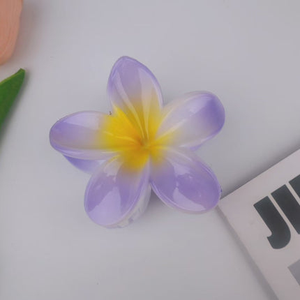 Lily Flower Grab Clip Frosted Gradient Egg Flower Grab Clip Spray Paint Advanced Sense Cross-border Back Head Large Hairpin