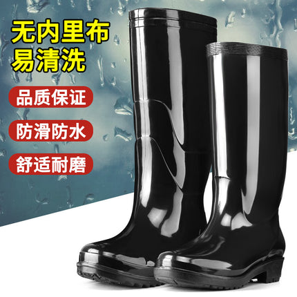 Rain Shoes Water Shoes Men's Rain Boots Short Medium High fleece-lined Labor Protection Fishing Sea-driving Kitchen Site Car Washing Wear-resistant Non-slip