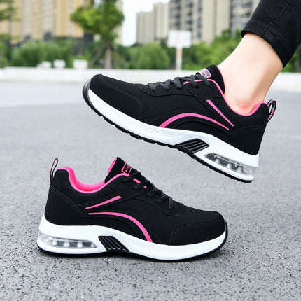 2025 Air Cushion Women's Shoes Mom's Shoes Lightweight Breathable Mesh Sports Shoes Autumn Leather Waterproof Casual Shoes Large Size