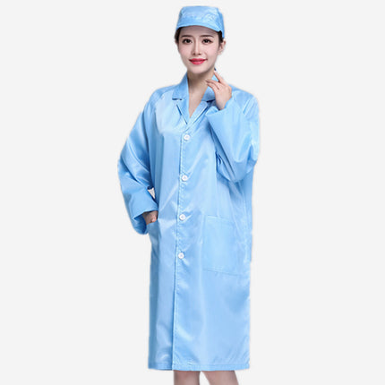 Anti-static clothing, lab coat, blue and white dust-free clothing, dust-free clothing, electric work clothing, dust-proof clothing, yellow electrostatic clothing, work uniform