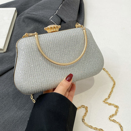 Cross-border new fashion dinner bag chain fashion handbag shoulder slung texture niche mini handbag
