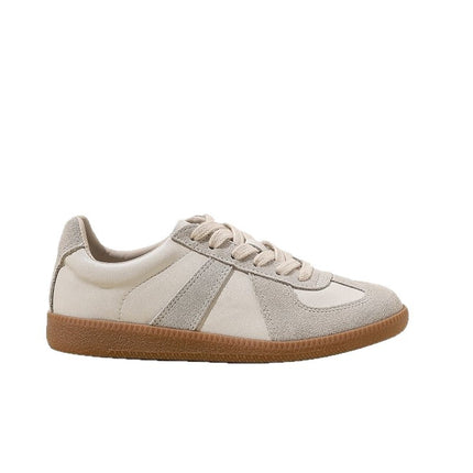 Genuine Leather German Training Shoes for Women 2026 New Retro Versatile Color-Blocking Casual Sports White Sneakers Flat-Soled Running Shoes