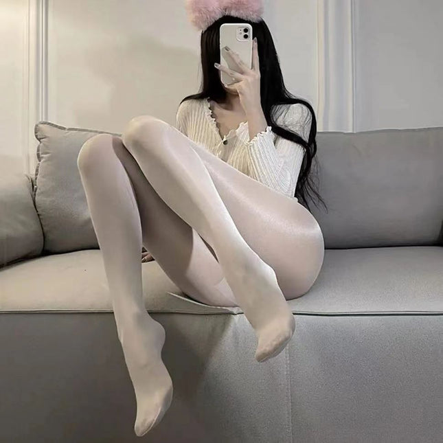 Tianche Aurora Horse Oil Socks Stockings for Small Women Special Summer Silky 3D Nude Oil Glossy Pantyhose Black Silk