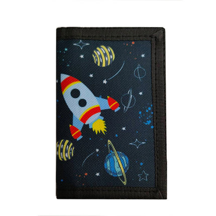 Cross-border Foreign Trade Rope Printed Wallet Mountaineering Buckle Long Three-fold Wallet Portable Coin Purse for Students and Children