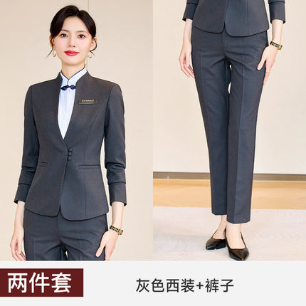 Professional Suit Vest suit Waitress Hotel Attendant Work Clothes Dental Oral Front Desk Horse Clamp Work Uniform Autumn