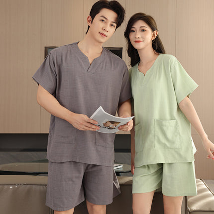 Soft Cotton Sweatshirt Women's Men's Couples Cotton Fertilizer plus size Bath Clothes Massage Chinese Steamed Sauna Clothes