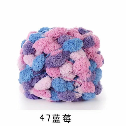 Big ball ball coarse wool round thread loop crochet sofa cushion carpet cushion handmade DIY woven material bag