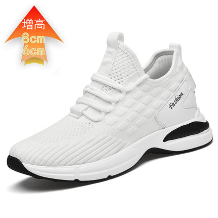 Cross-border Fly-woven Sneakers Men's New Casual Running Shoes Fashionable Breathable Mesh Men's Shoes Low-top Single-layer Shoes for Men