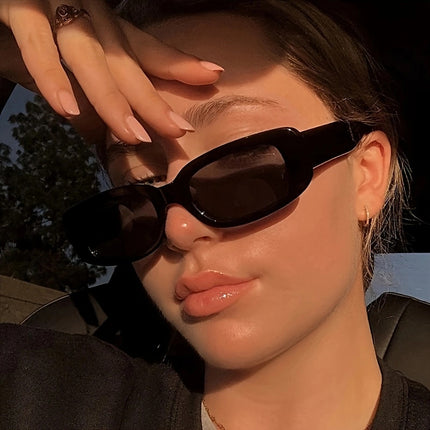 New Retro Sunglasses with Pc Lenses, European and American Trendy Square Frame Sunglasses, Fashionable and Unique Square Glasses, Cross-Border Wholesale