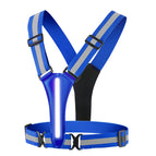 Blue / L vest has front strap