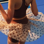 Brown polka dot skirt / S