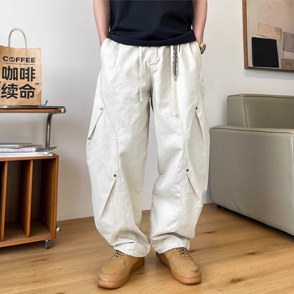 Ins Trendy American High-End Stylish Wide-Leg Scimitar Pants 2025 Summer Fashion New Versatile Long Pants