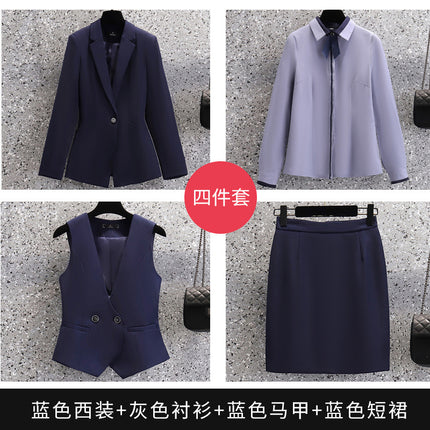 Professional suit Women's Autumn and Winter Suit Dress Temperament Beauty Salon Work Clothes High-end Sales Department Front Desk Suit Fixation