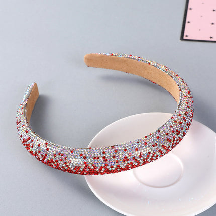 European and American high-end catwalk hairband overweight full diamond hairpin increased cranial top face small all-match foreign trade headdress hair accessories