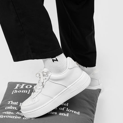 Af1 Classic Air Force First-Layer Cowhide Breathable Versatile White Shoes Casual Shoes Sneakers